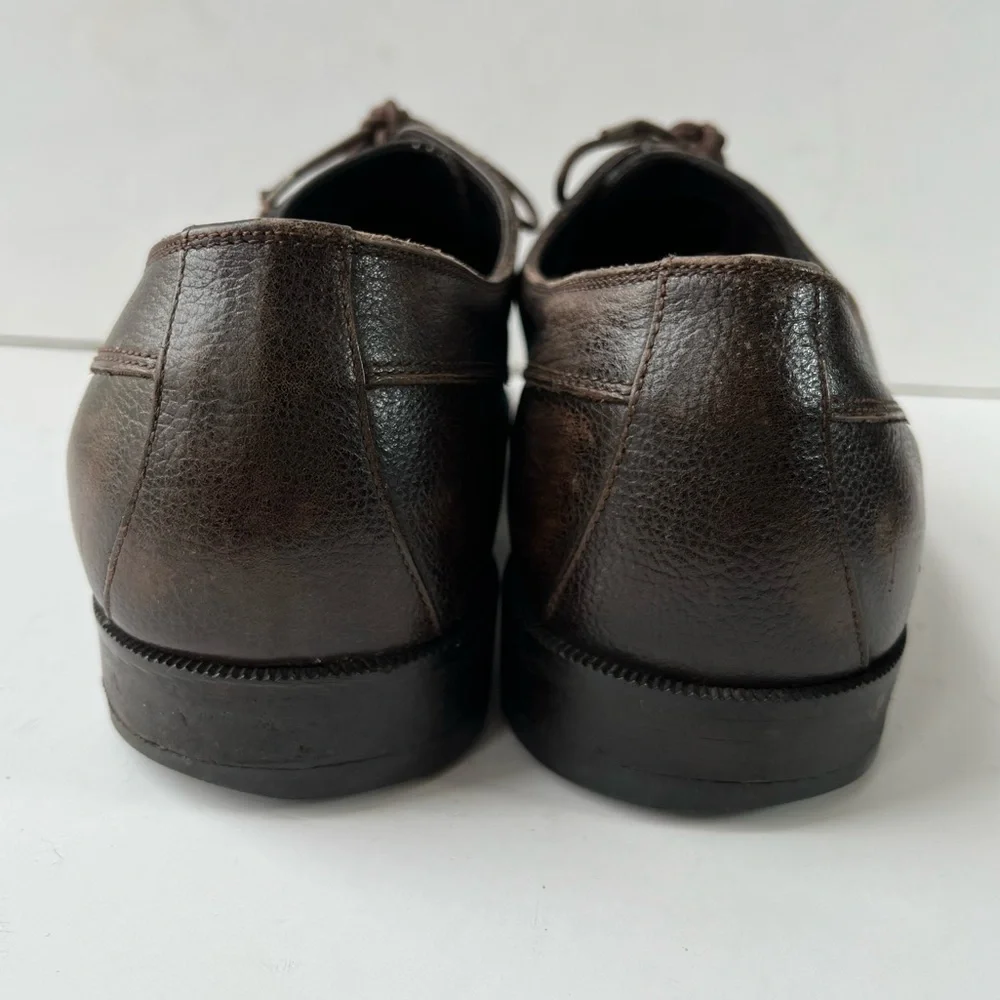 Ermenegildo Zegna Italy Dark Brown Oxfords Dress Shoes 11D